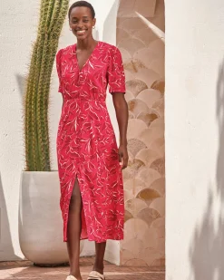 Button Through Midi Dress^Pure Collection Fashion