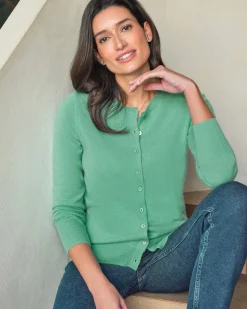 Cashmere Crew Neck Cardigan^Pure Collection Discount