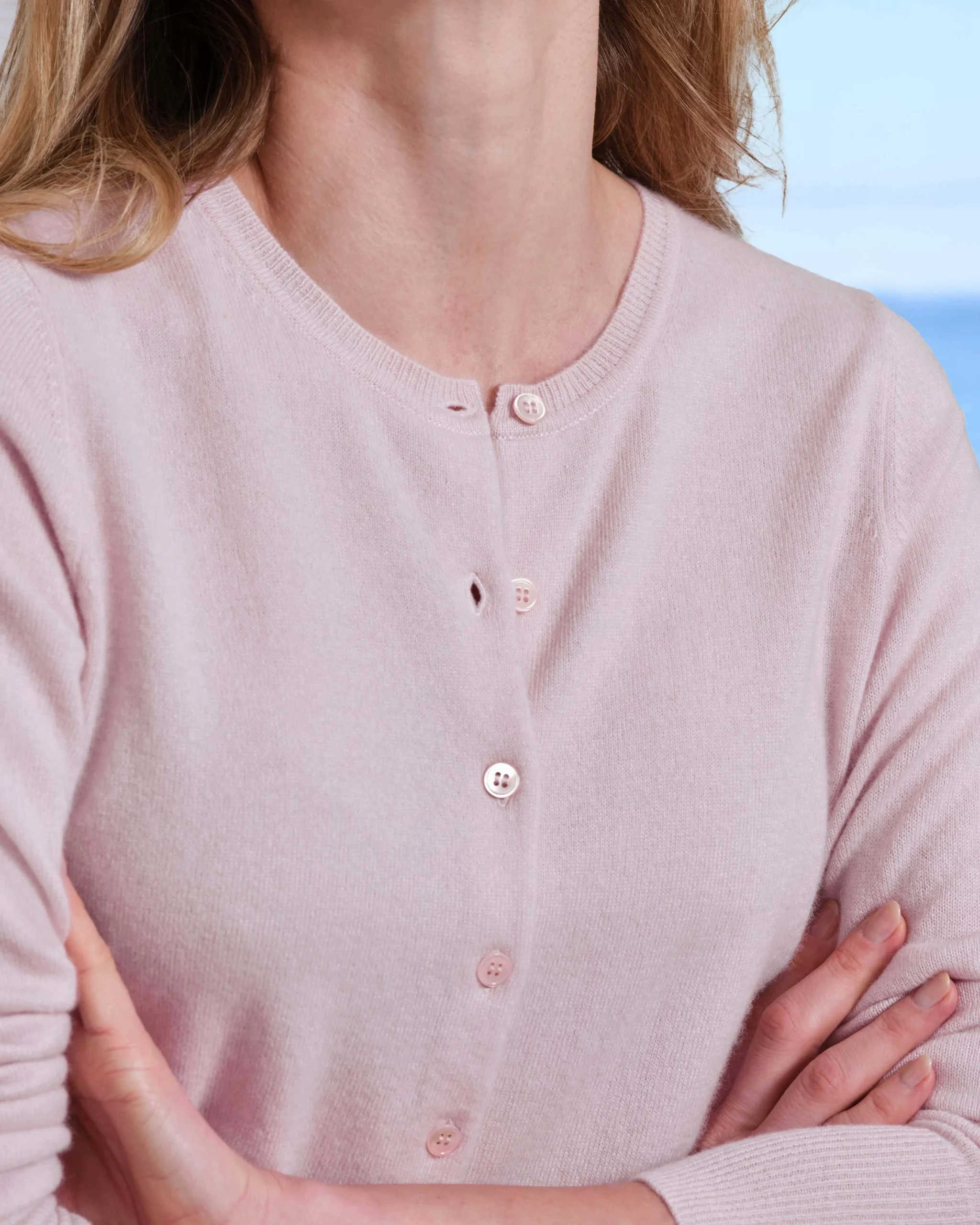 Cashmere Crew Neck Cardigan^Pure Collection Sale