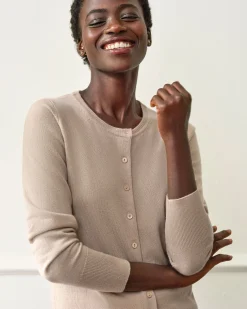 Cashmere Crew Neck Cardigan^Pure Collection Discount