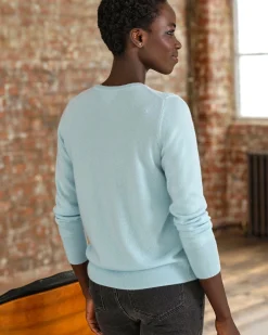 Cashmere Crew Neck Cardigan^Pure Collection Best