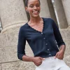 Cashmere Crop Scalloped Cardigan^Pure Collection Hot