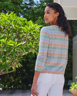 Cashmere Multi Zig Zag Stripe Sweater^Pure Collection Sale