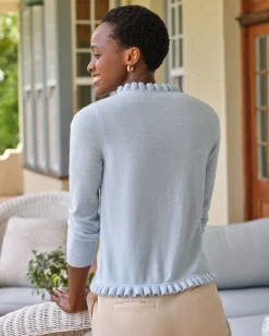 Cashmere Ruffle Cardigan^Pure Collection New