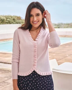 Cashmere Ruffle Cardigan^Pure Collection Best
