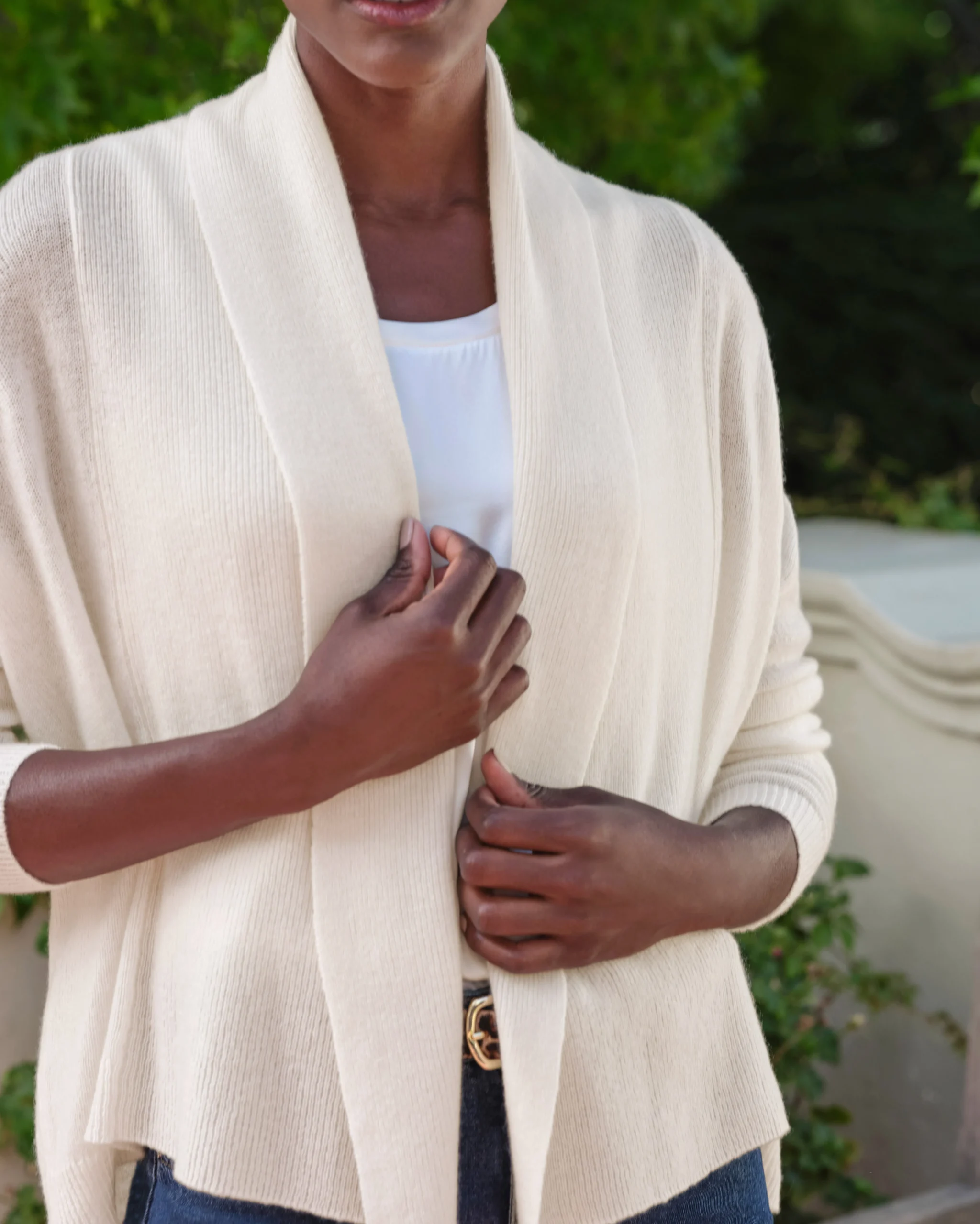 Cashmere Short Edge To Edge Cardigan^Pure Collection Sale