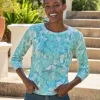 Cotton Linen Printed Sweater^Pure Collection Fashion
