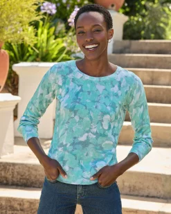 Cotton Linen Printed Sweater^Pure Collection Fashion