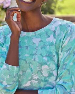 Cotton Linen Printed Sweater^Pure Collection Fashion
