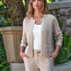 Cotton Mesh Edge To Edge Cardigan^Pure Collection Online