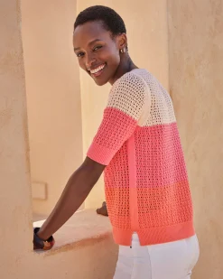 Cotton Sunset Stripe Top^Pure Collection Sale