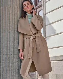 Double Faced Waterfall Collar Coat^Pure Collection Clearance