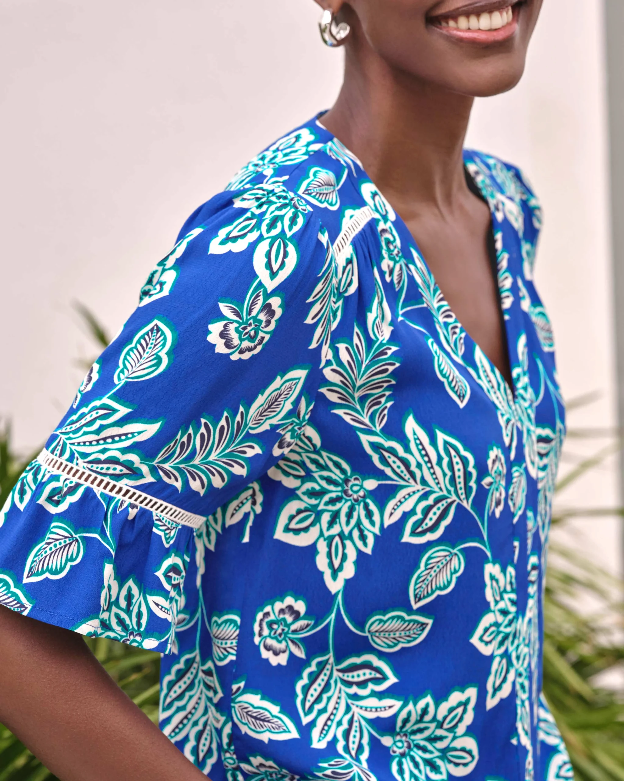 Fluted Sleeve Blouse^Pure Collection Hot