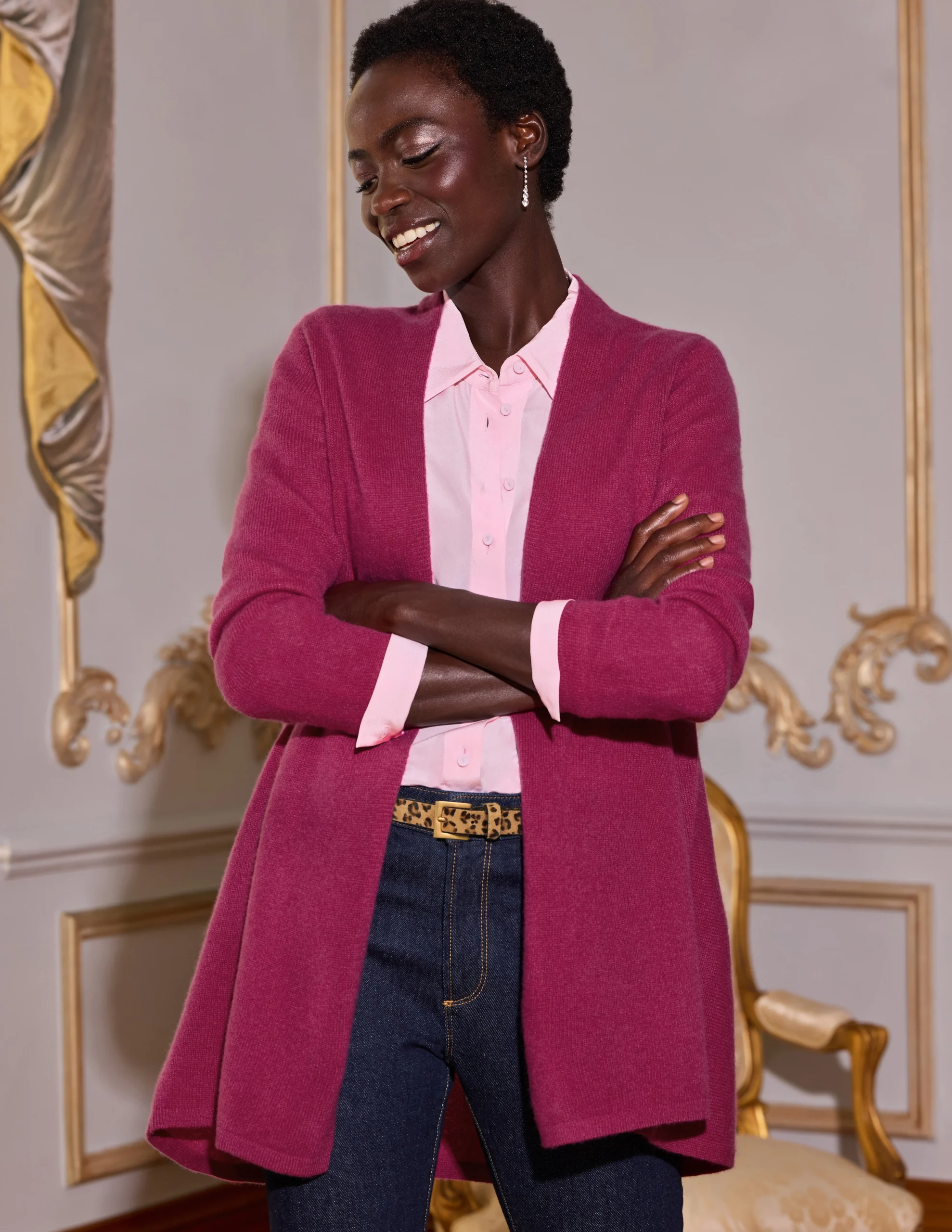 Gassato Lightweight Cashmere Swing Cardigan^Pure Collection Sale