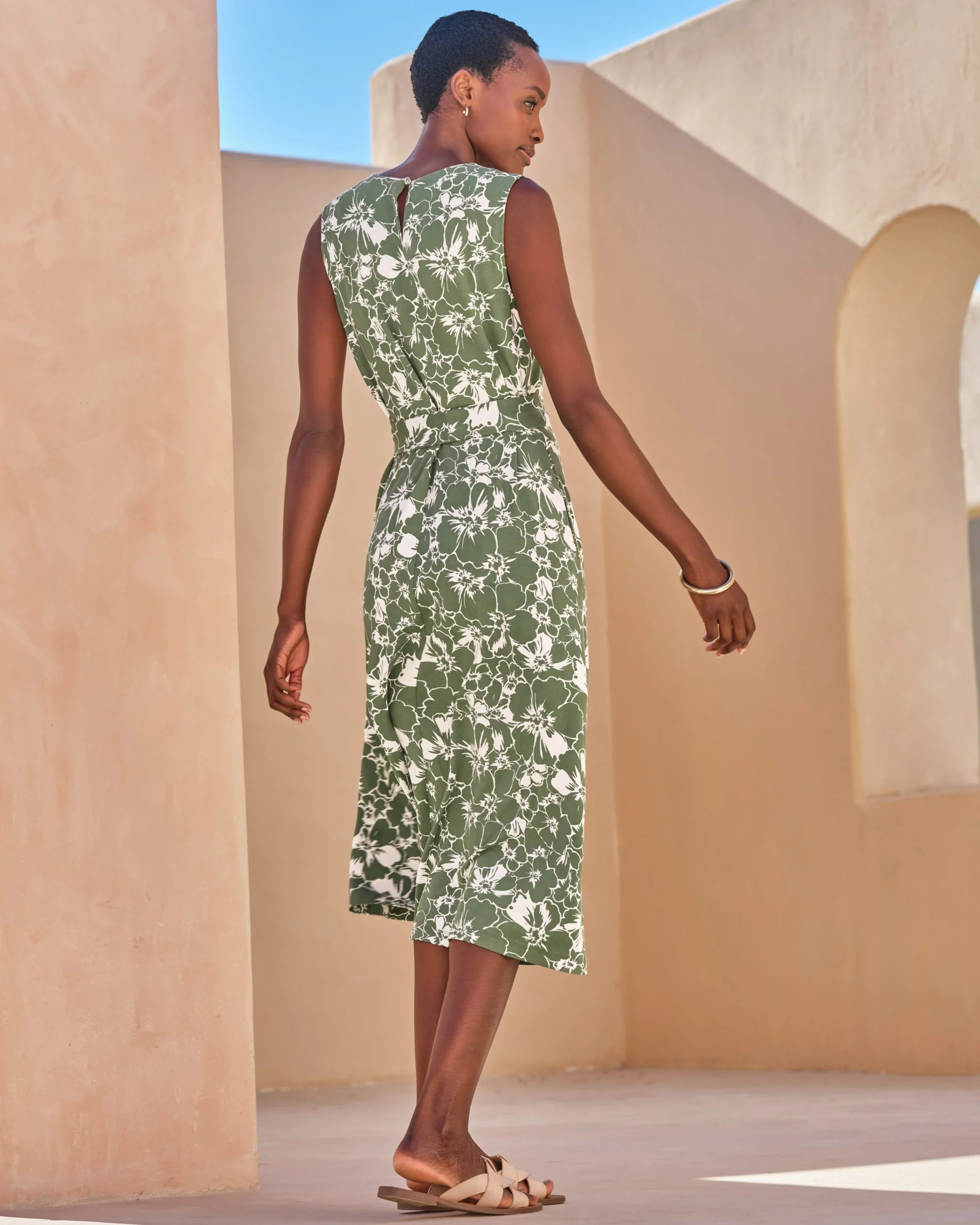 Jersey V Neck Fit And Flare Dress^Pure Collection Hot