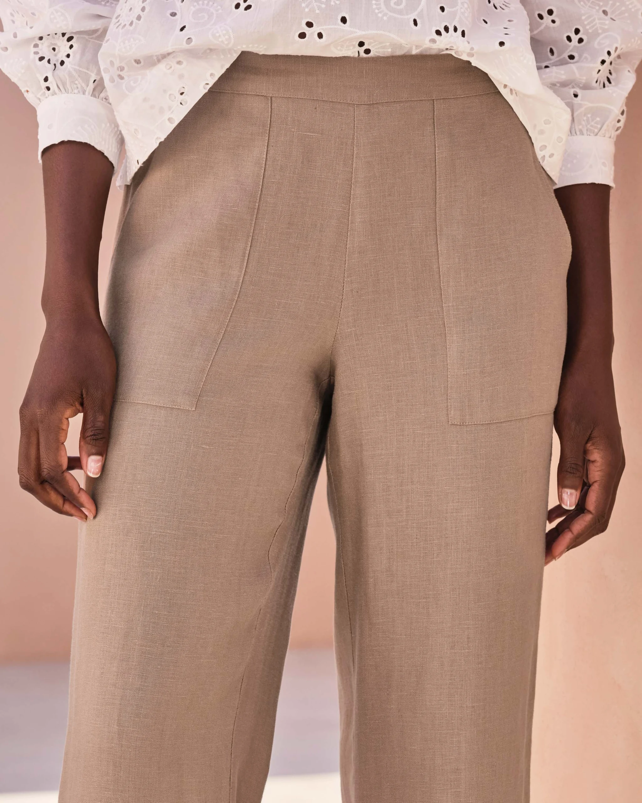 Laundered Linen Wide Leg Trouser^Pure Collection Best