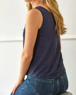 Luxury Linen Jersey Vest^Pure Collection New