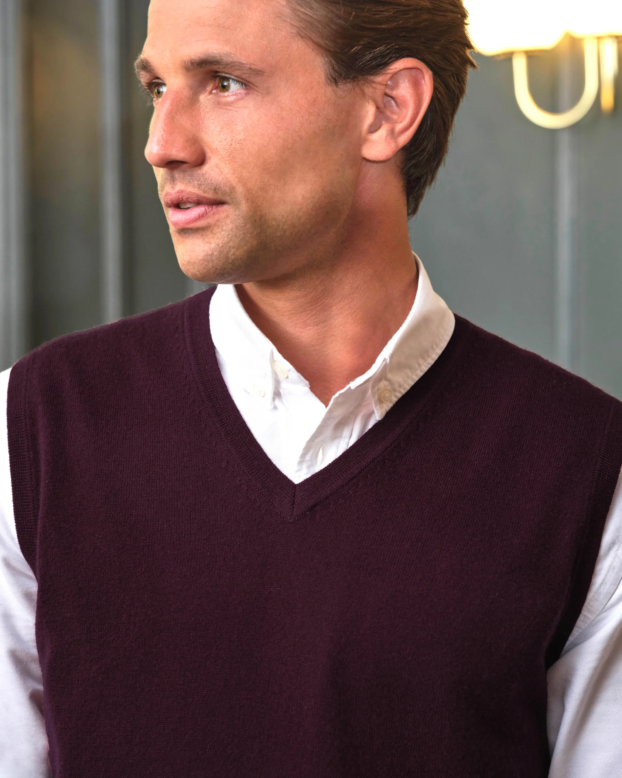 Mens Cashmere Slipover^Pure Collection Discount