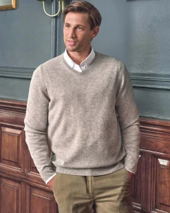 Mens Cashmere V Sweater^Pure Collection Sale