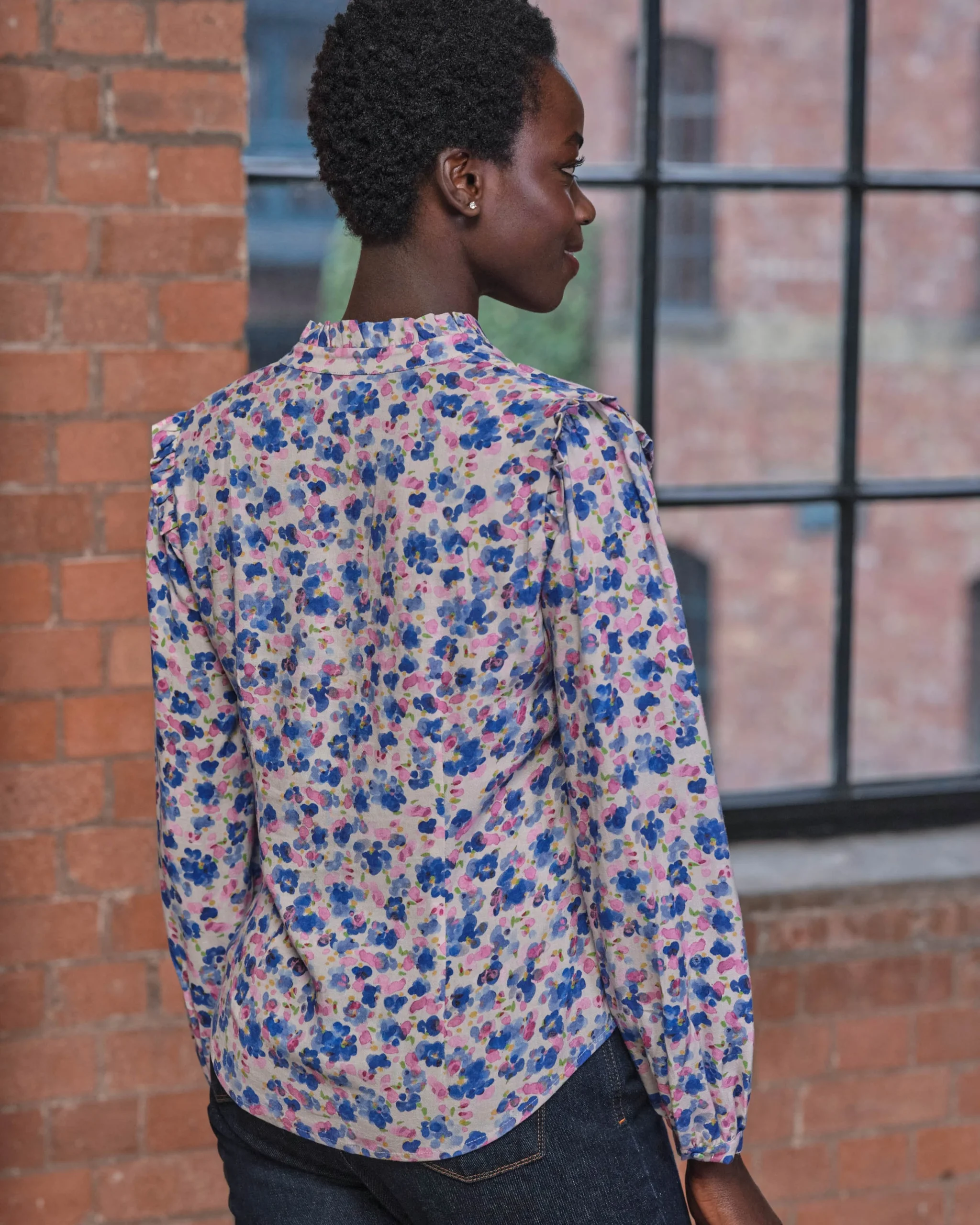 Pintuck And Frill Blouse^Pure Collection Clearance