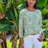 Printed Boat Neck Top^Pure Collection Best
