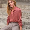 Sand Washed Pure Silk Satin Blouse^Pure Collection Sale