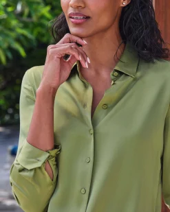 Sand Washed Pure Silk Satin Blouse^Pure Collection Best