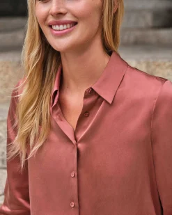 Sand Washed Pure Silk Satin Blouse^Pure Collection Sale
