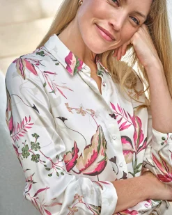Sand Washed Pure Silk Satin Blouse^Pure Collection Online