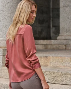 Sand Washed Pure Silk Satin Blouse^Pure Collection Sale