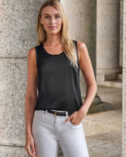 Silk Front Jersey Vest^Pure Collection Hot