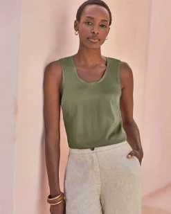 Silk Front Jersey Vest^Pure Collection Online