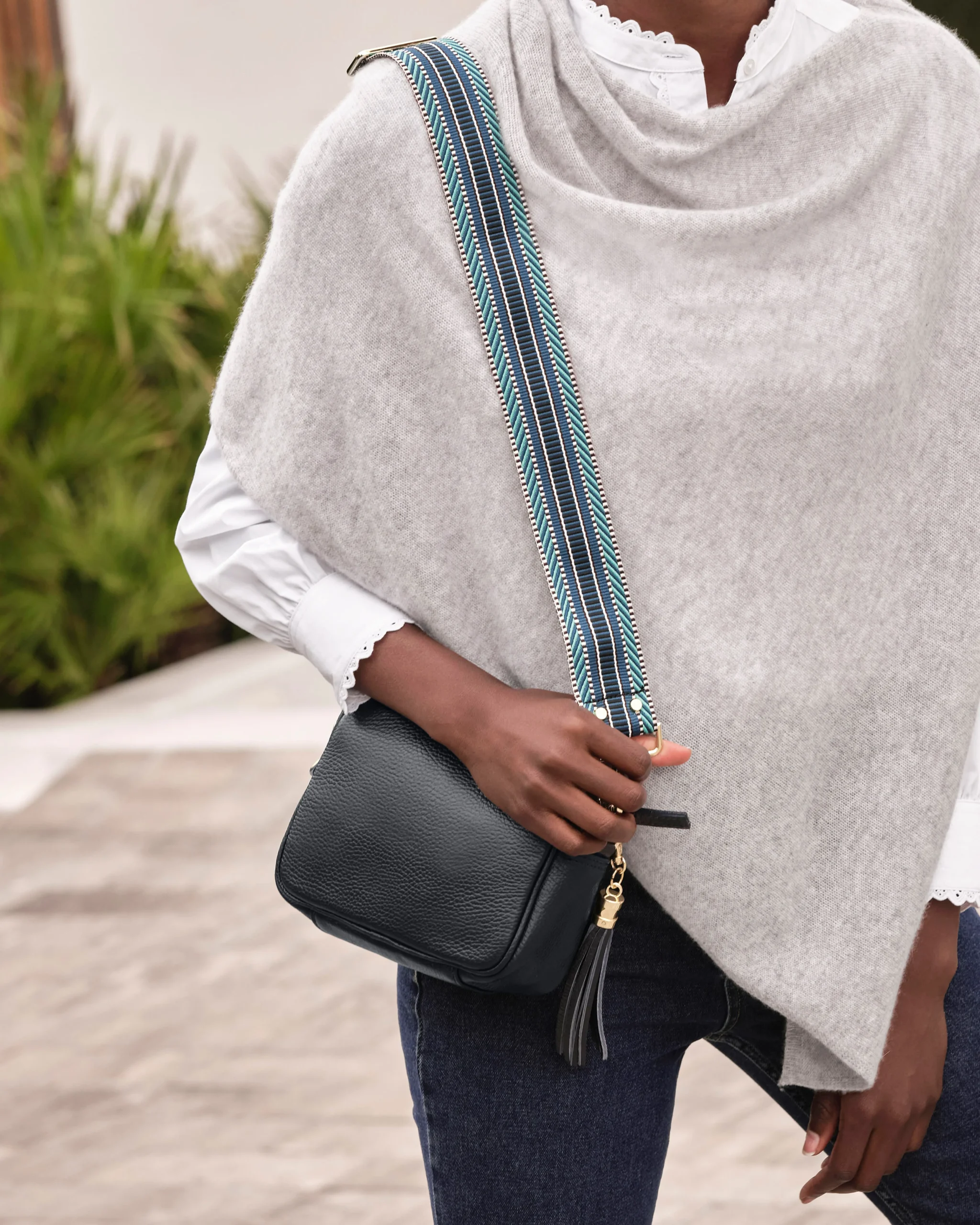 Soft Leather Bag With Tassel^Pure Collection Hot