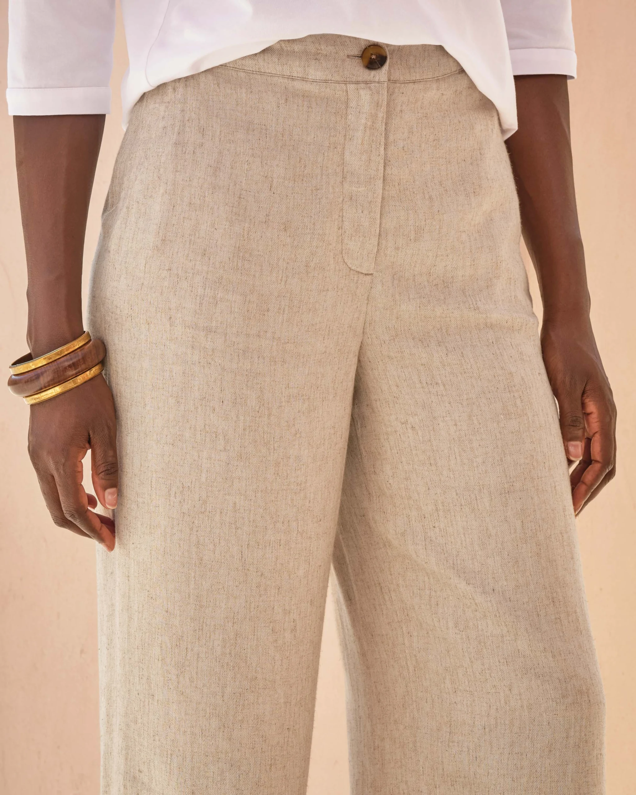Textured Linen Trouser^Pure Collection Best