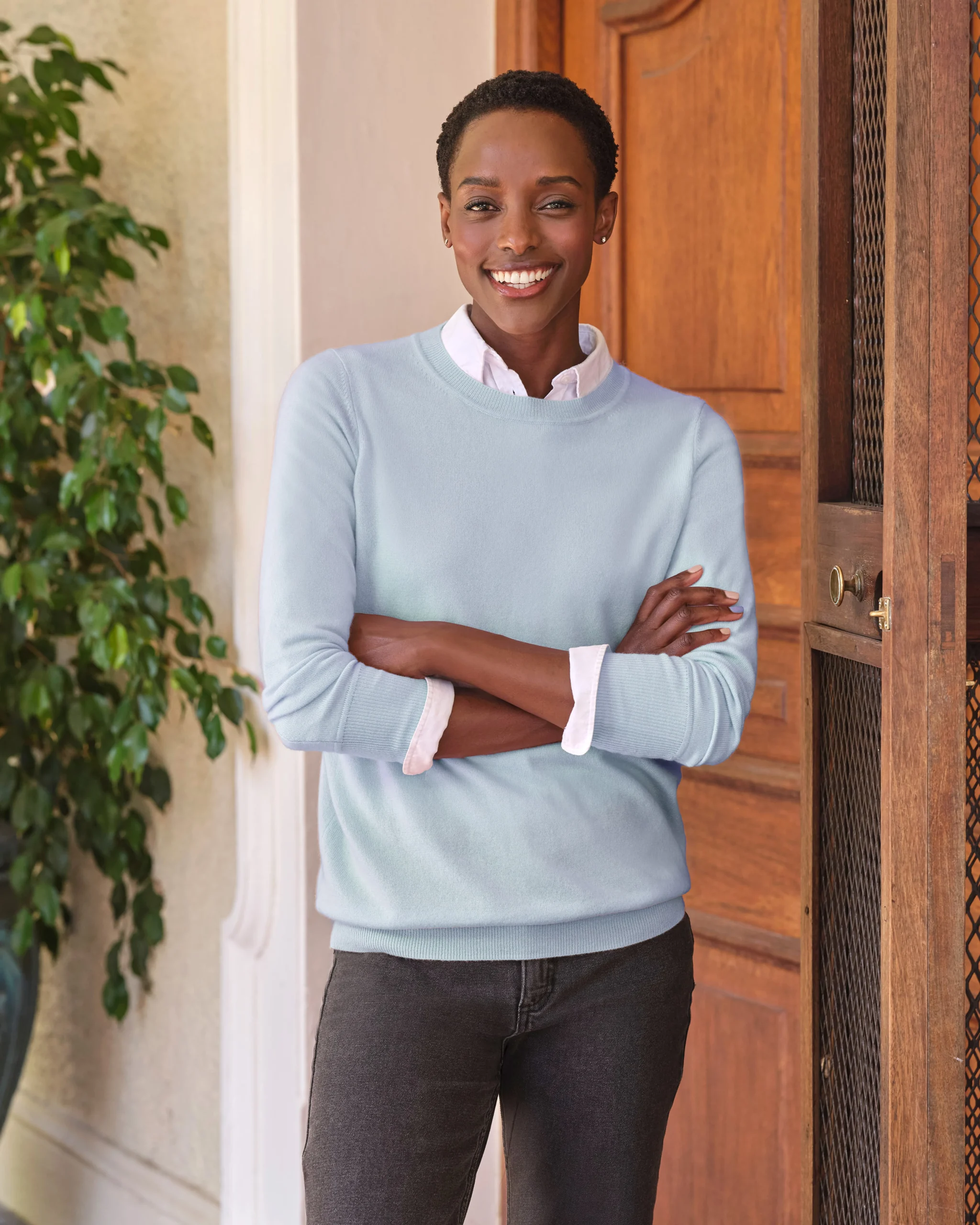 Womens Cashmere Boyfriend Sweater^Pure Collection Sale