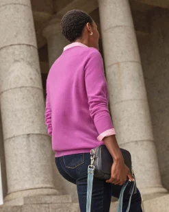 Womens Cashmere Boyfriend Sweater^Pure Collection New