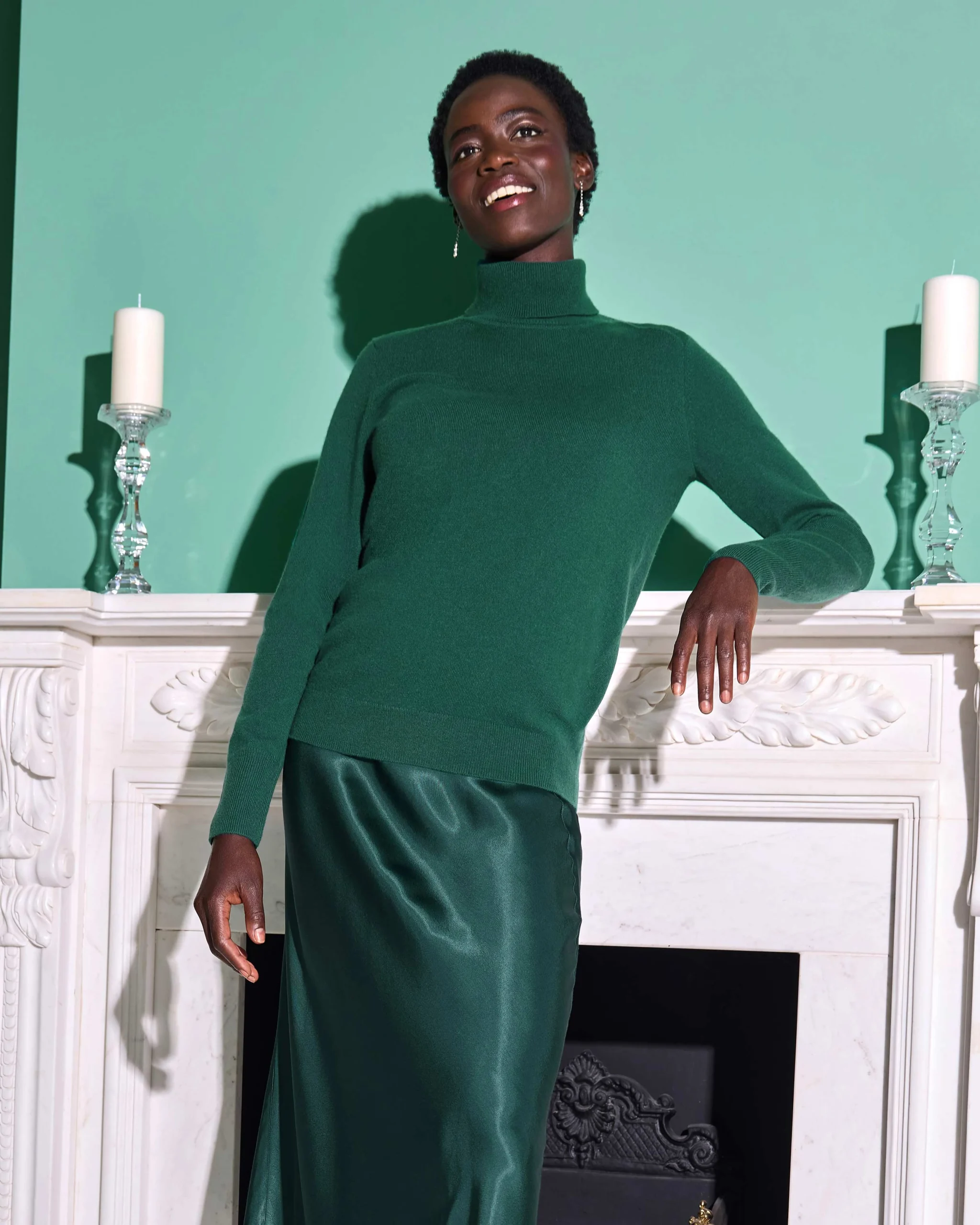 Womens Cashmere Polo Neck Sweater^Pure Collection Clearance