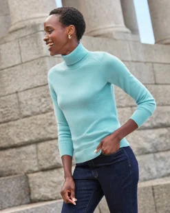 Womens Cashmere Polo Neck Sweater^Pure Collection Outlet