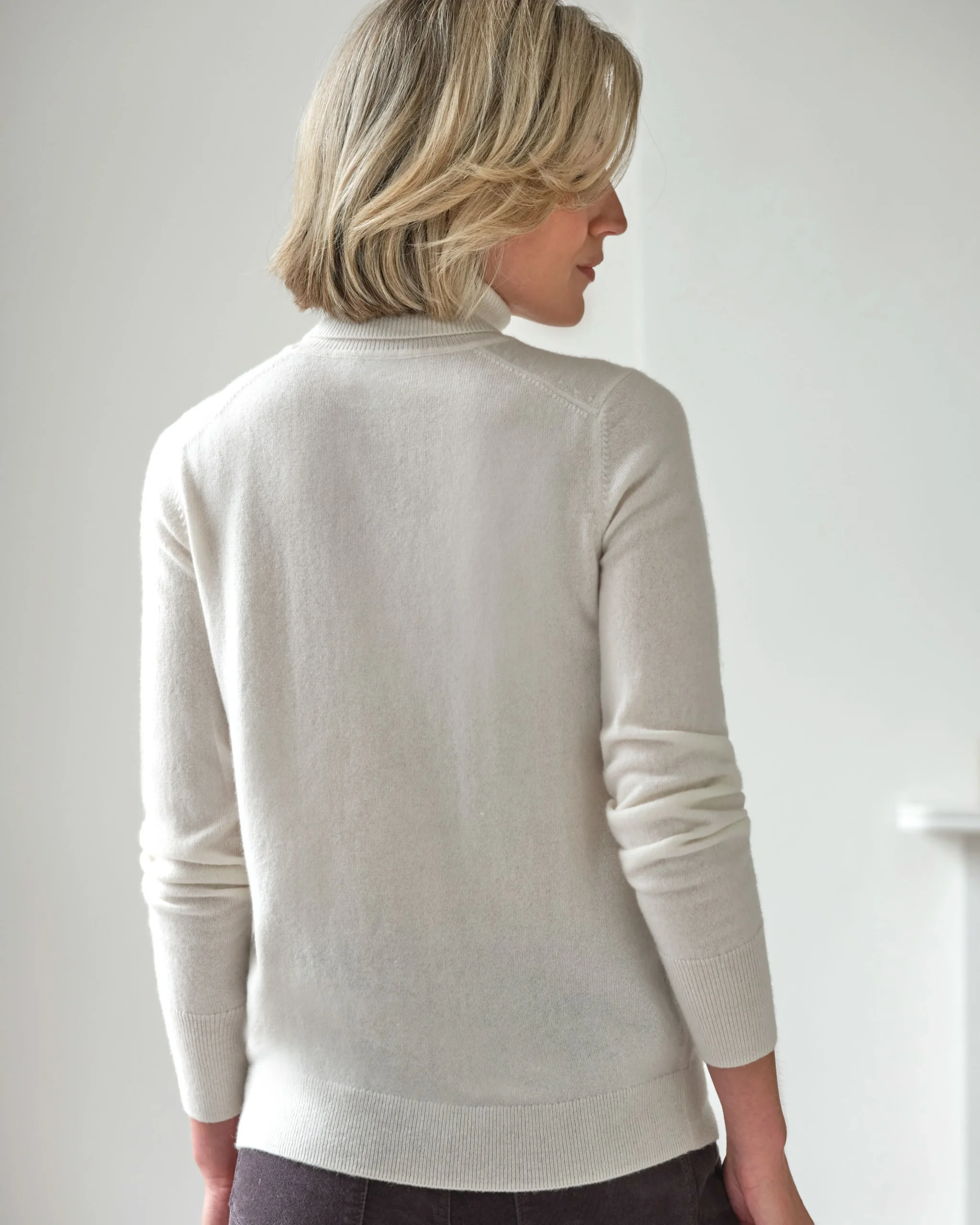 Womens Cashmere Polo Neck Sweater^Pure Collection Hot