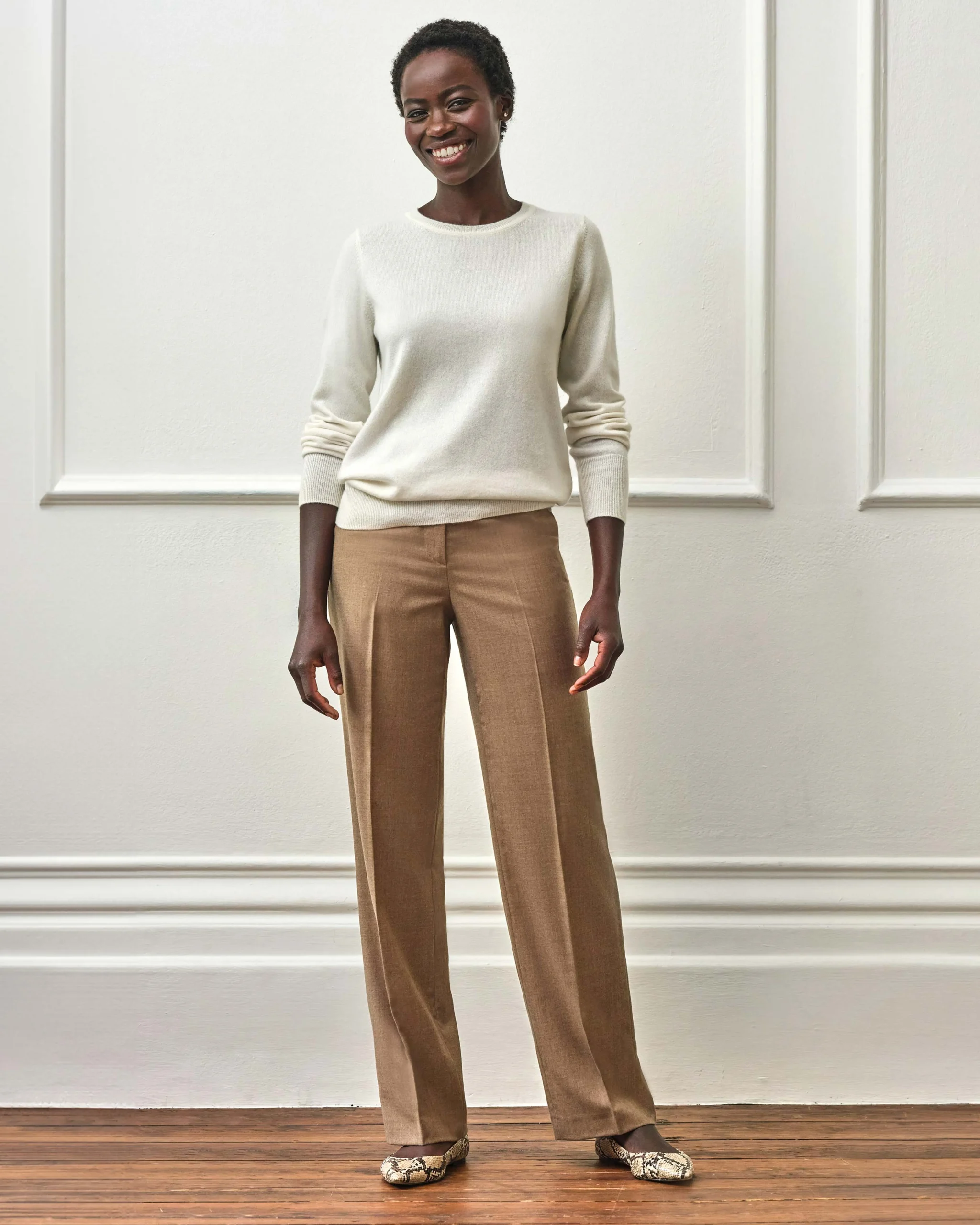 Wool Blend High Waist Trouser^Pure Collection Hot