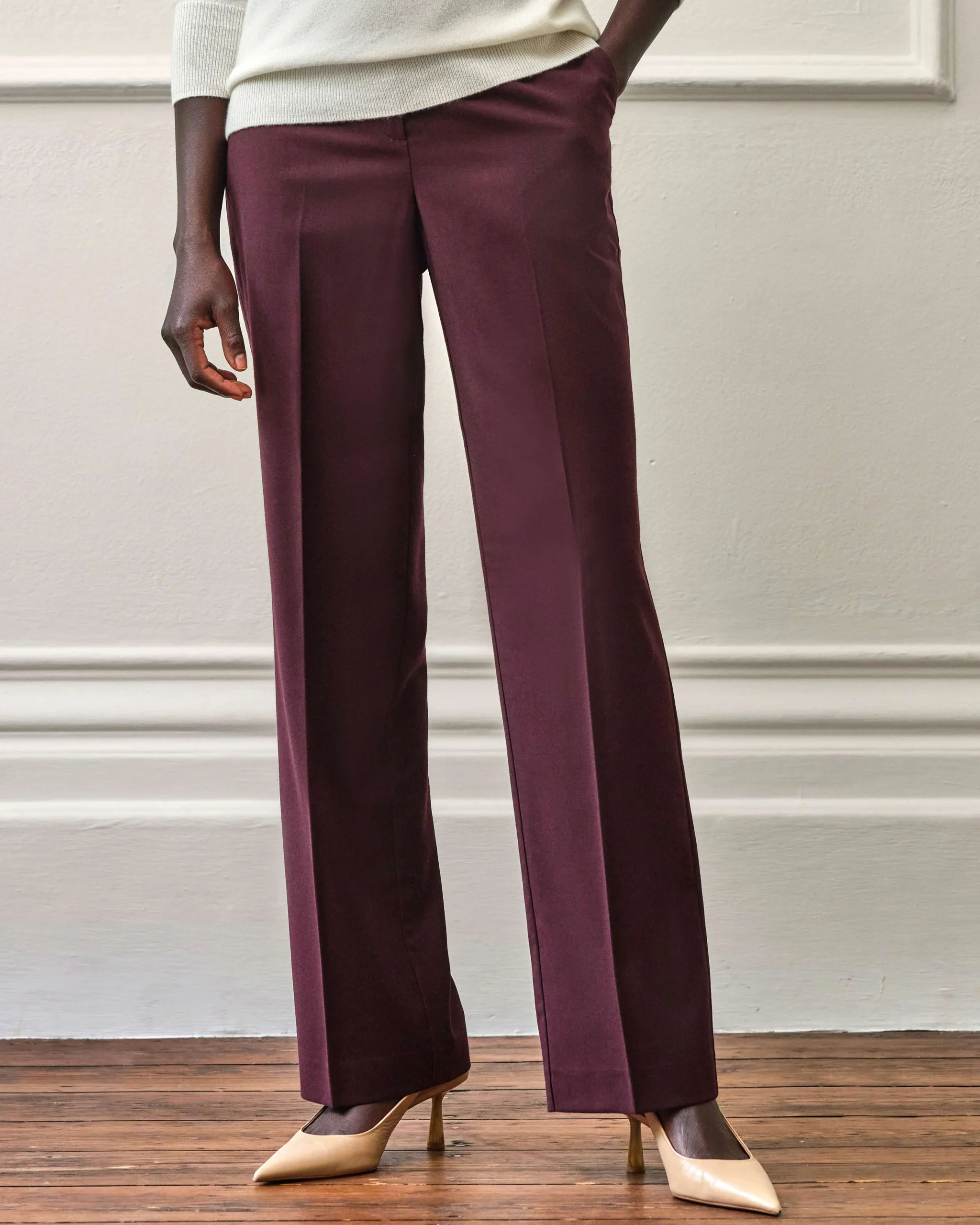 Wool Blend High Waist Trouser^Pure Collection Hot