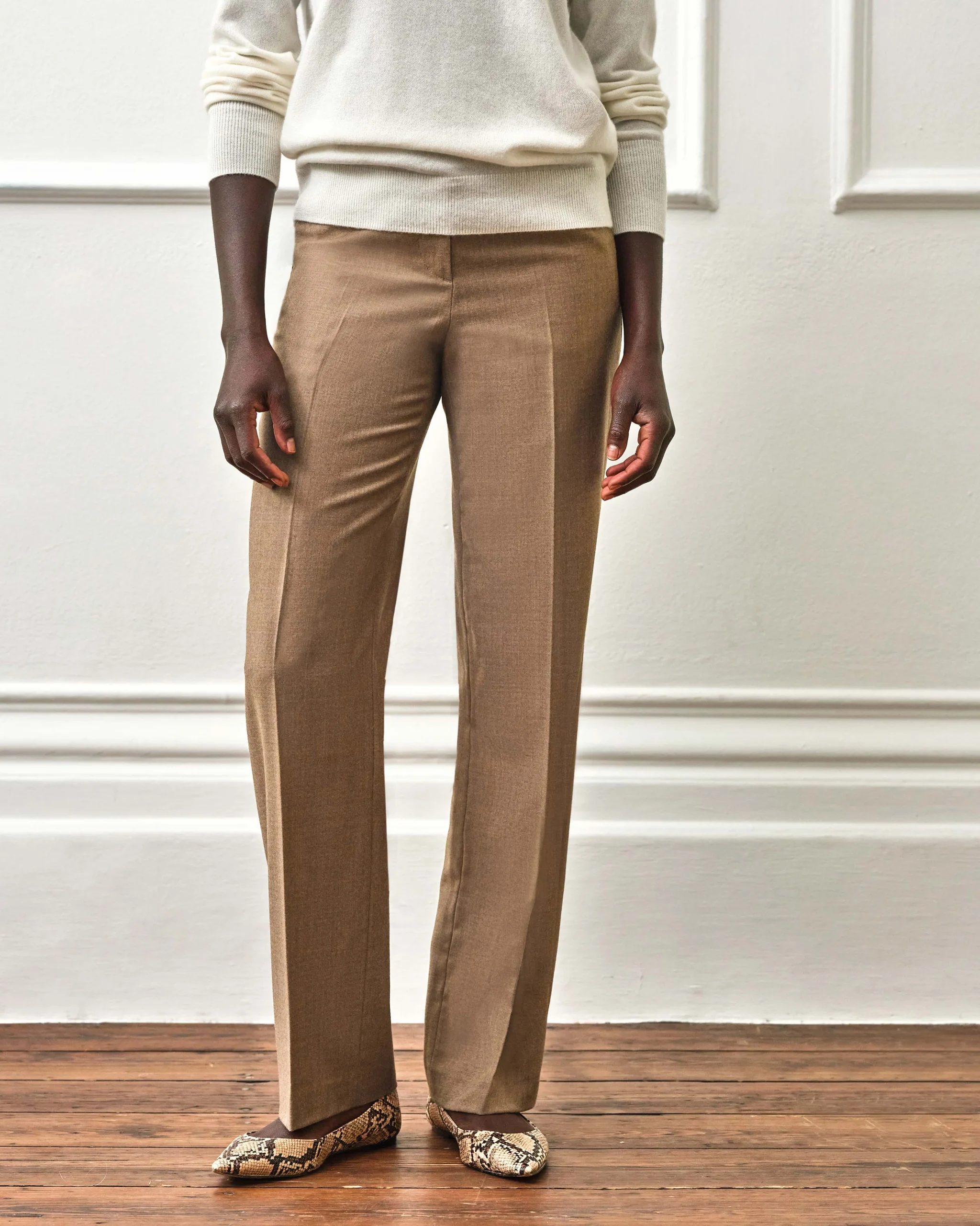 Wool Blend High Waist Trouser^Pure Collection Hot