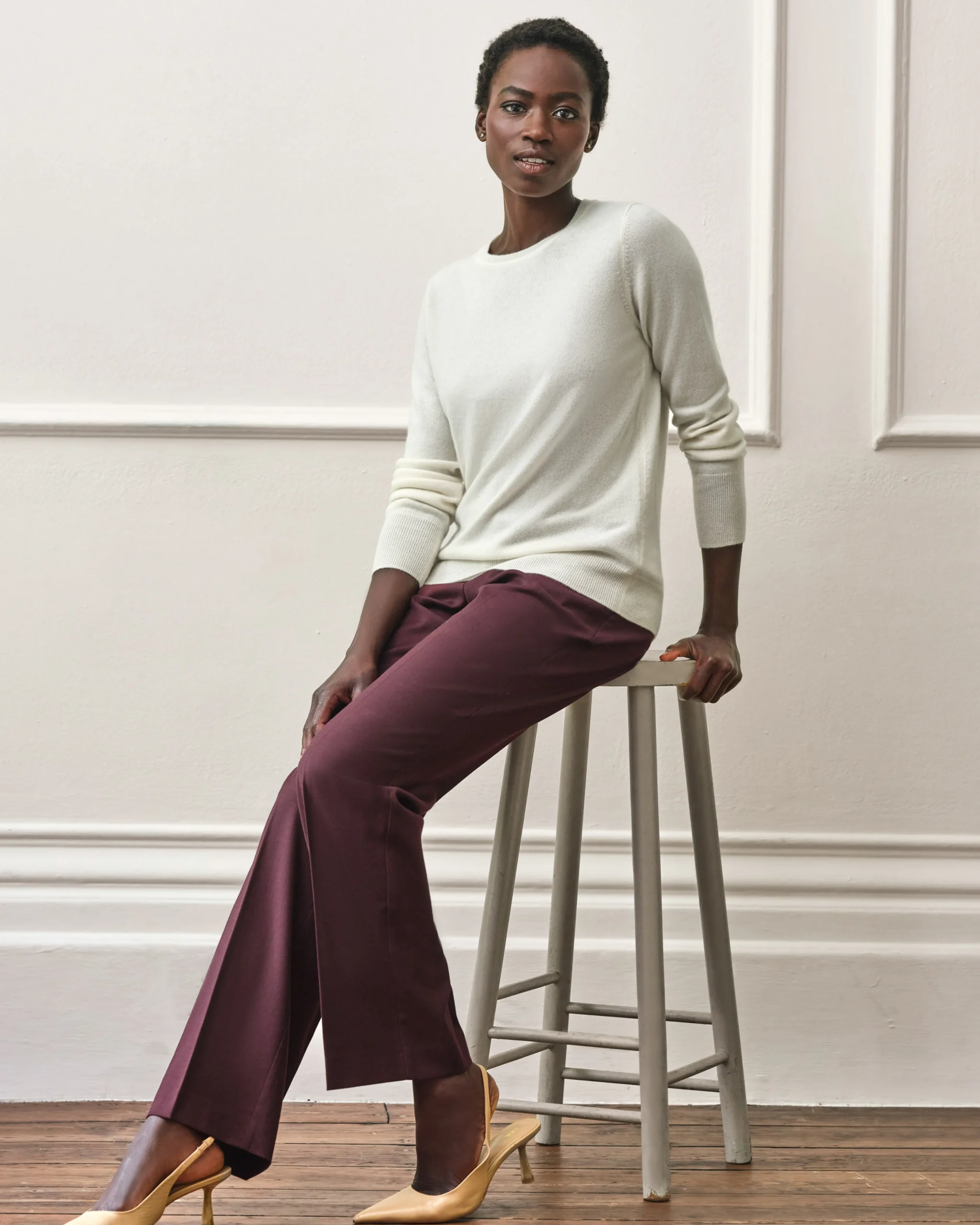 Wool Blend High Waist Trouser^Pure Collection Hot