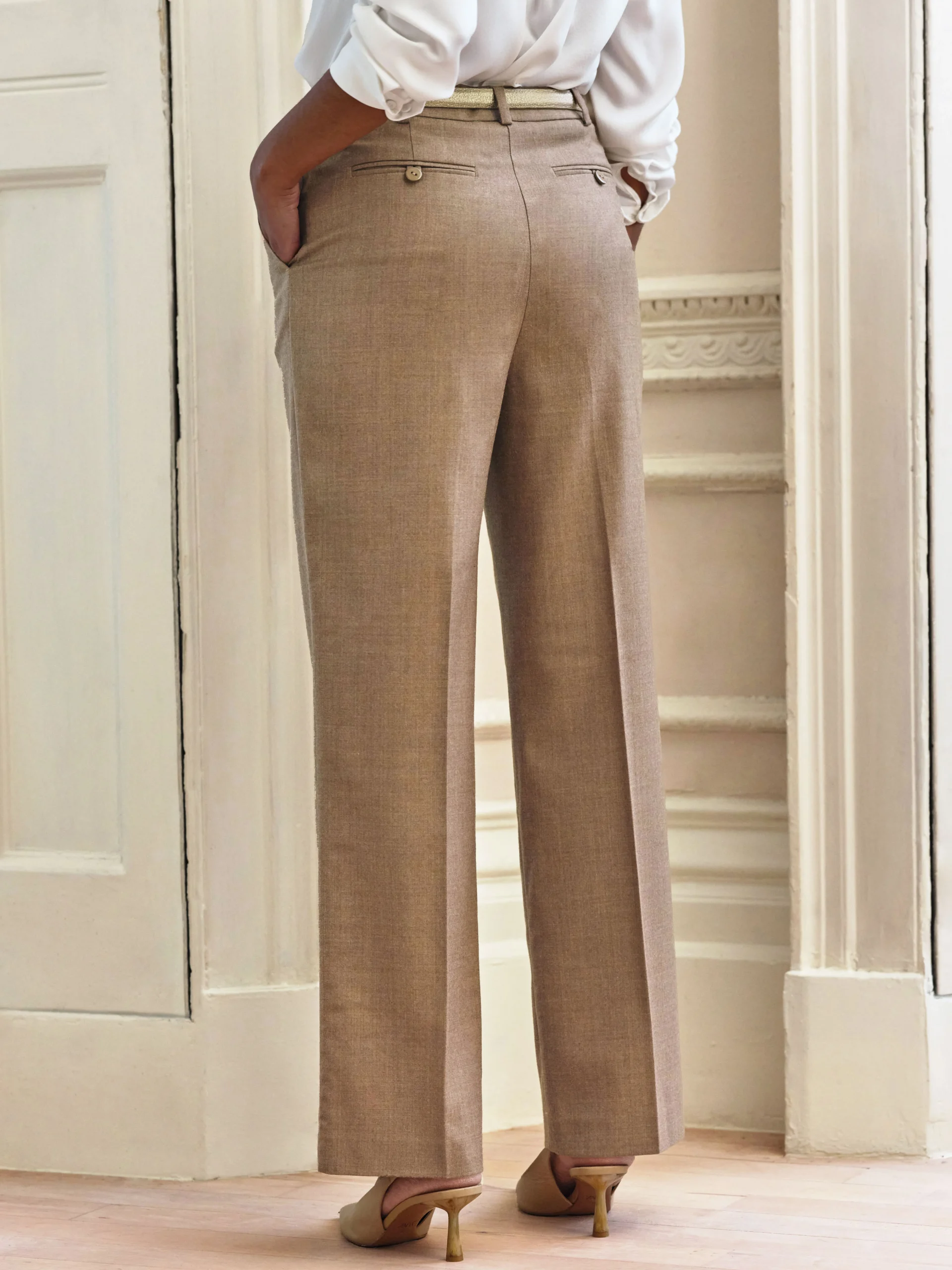 Wool Blend High Waist Trouser^Pure Collection Hot