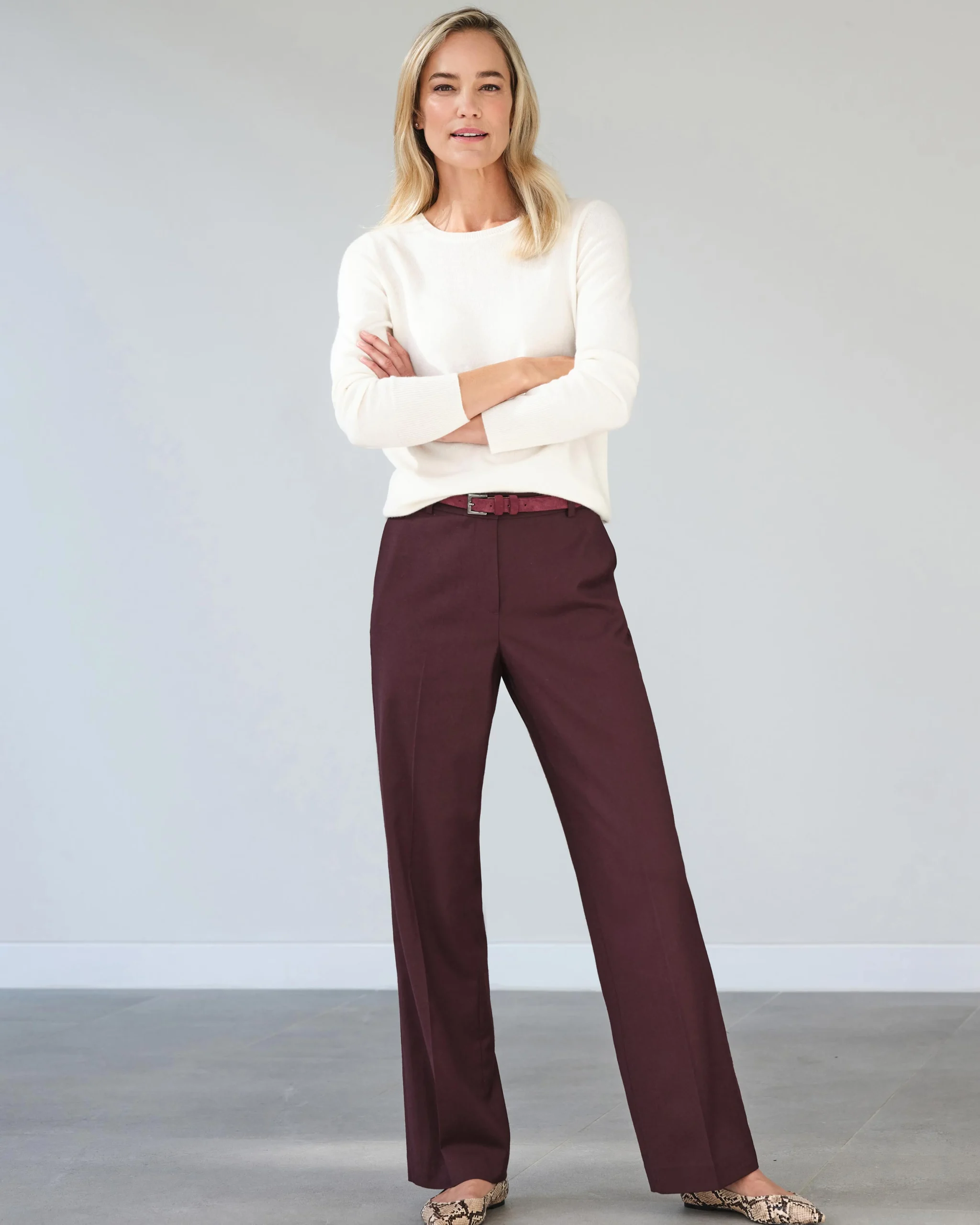 Wool Blend High Waist Trouser^Pure Collection Hot